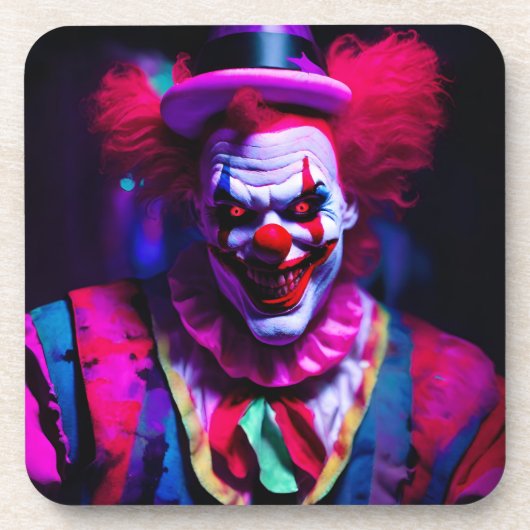 Dessous-de-verre clown effrayant (Devant)