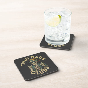 Dessous-de-verre Club des papas jumeaux squelettes