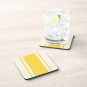 Dessous-de-verre Coastal Stripe Coaster - Yellow & Cream (Côté Droit)