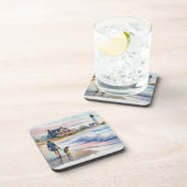 Dessous-de-verre Coastal Walk to Lighthouse at Sunset (Côté Droit)