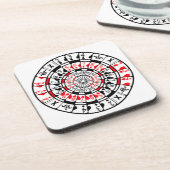 Dessous-de-verre Coaster Dartboard Card Design (Côté gauche)
