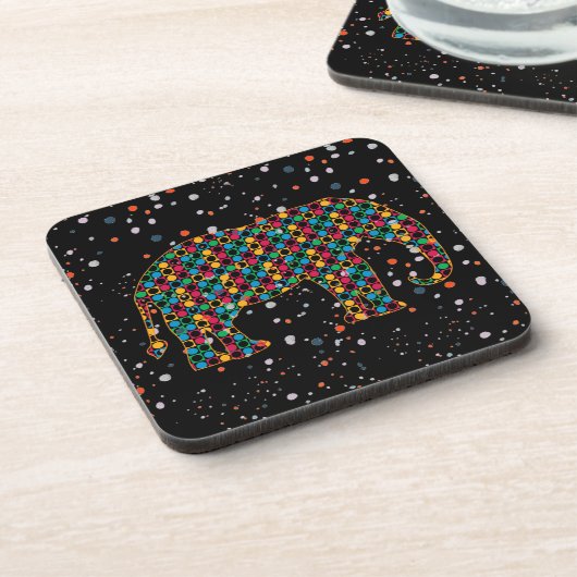 Dessous-de-verre Coaster de boisson à l'éléphant (Côté gauche)