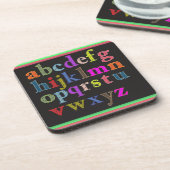 Dessous-de-verre Coaster de boisson Alphabet (Côté gauche)