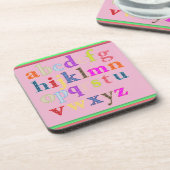 Dessous-de-verre Coaster de boisson Alphabet (Côté gauche)