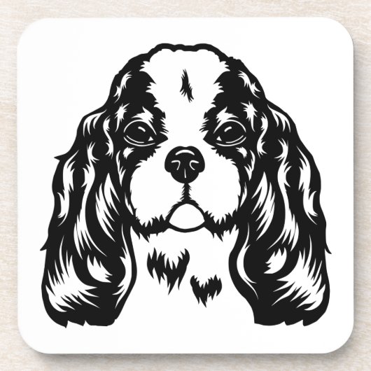 Dessous-de-verre Coaster de boisson de chien du roi Charles Spaniel (Devant)