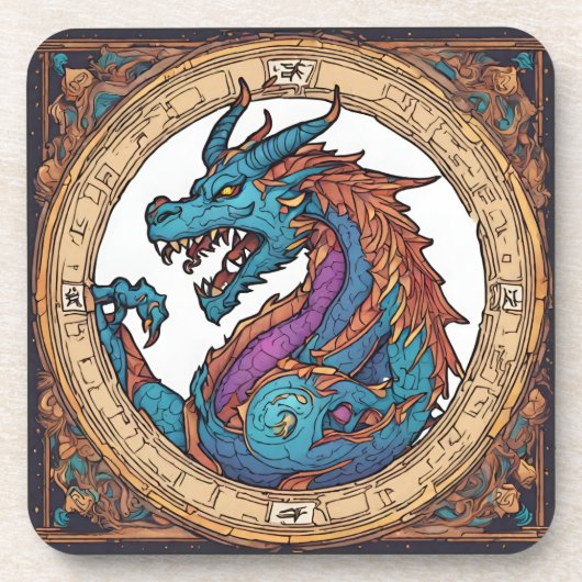 Dessous-de-verre Coaster de boisson dragon (Devant)
