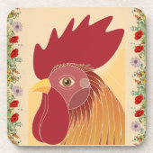 Dessous-de-verre Coaster de boisson du coq (Devant)
