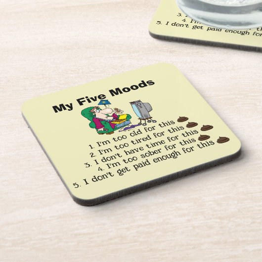 Dessous-de-verre Coaster de boisson My Five Moods (Côté gauche)