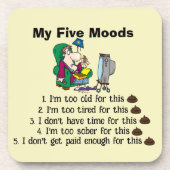 Dessous-de-verre Coaster de boisson My Five Moods (Devant)