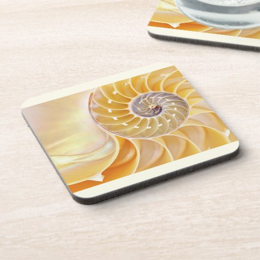 Dessous-de-verre Coaster de boisson Nautilus Seashell (Côté gauche)