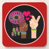 Dessous-de-verre Coaster de boissons de la paix (Devant)