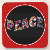 Dessous-de-verre Coaster de boissons de la paix (Devant)