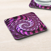 Dessous-de-verre Coaster d'illusion spirale rose et noire (Côté gauche)
