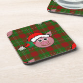 Dessous-de-verre cochon de noël (Côté gauche)