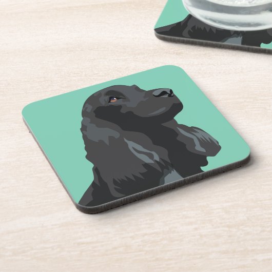 Dessous-de-verre Cocker Spaniel - Noir - Modèles de race de base (Côté gauche)