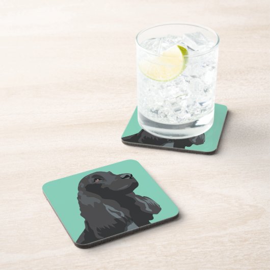 Dessous-de-verre Cocker Spaniel - Noir - Modèles de race de base (Côté Droit)