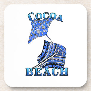 Dessous-de-verre Cocoa Beach Floride Vacances Tribal Stingray