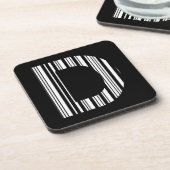 Dessous-de-verre Code barre de la lettre D Premier motif de code-ba (Côté gauche)