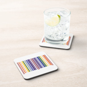 Dessous-de-verre Code barre double arc-en-ciel