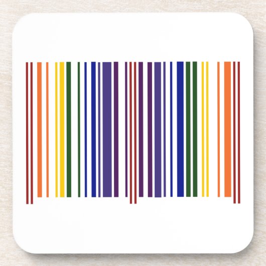 Dessous-de-verre Code barre double arc-en-ciel (Devant)