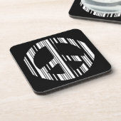 Dessous-de-verre CODE BARRE SIGNE DE PAIX Motif de code-barres hipp (Côté gauche)