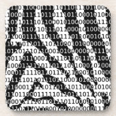 Dessous-de-verre Code binaire Zebra noir et blanc (Devant)