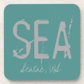 Dessous-de-verre Code de l'aéroport de Seattle SEA (Devant)