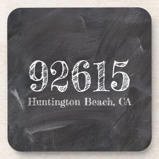 Dessous-de-verre Code postal sur tableau noir  (Devant)