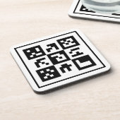 Dessous-de-verre code qr (Côté gauche)