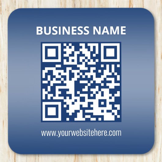 Dessous-de-verre Code QR | Bleu (ou toute couleur)