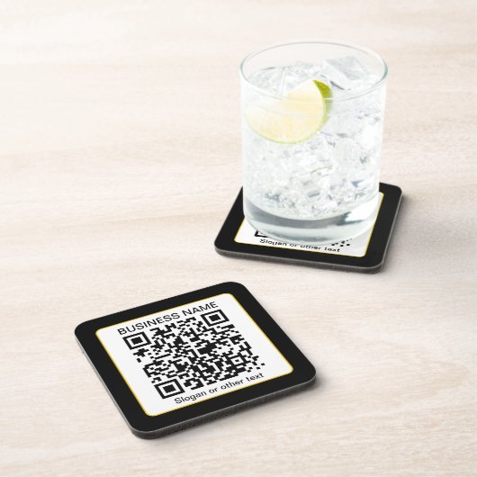 Dessous-de-verre Code QR numérisable modifiable + votre nom d'entre (Côté Droit)