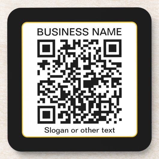 Dessous-de-verre Code QR numérisable modifiable + votre nom d'entre (Devant)