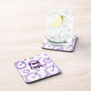 Dessous-de-verre Code QR personnalisé simple ajouter votre nom logo