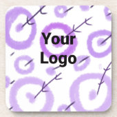Dessous-de-verre Code QR personnalisé simple ajouter votre nom logo (Devant)