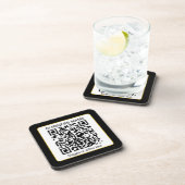 Dessous-de-verre Code QR scannable modifiable + Nom de votre entrep (Côté Droit)