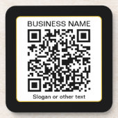 Dessous-de-verre Code QR scannable modifiable + Nom de votre entrep (Devant)
