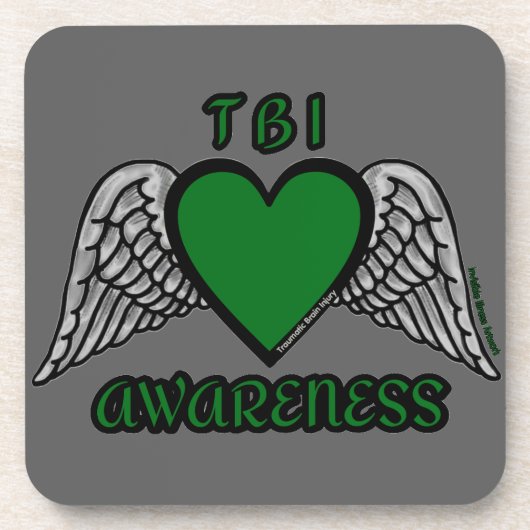 Dessous-de-verre Coeur/ailes...TBI (Devant)