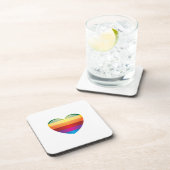 Dessous-de-verre Coeur arc-en-ciel (Côté Droit)