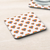 Dessous-de-verre Coeur arc-en-ciel (Côté gauche)