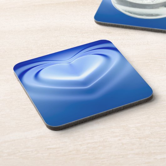 Dessous-de-verre Coeur bleu (Côté gauche)