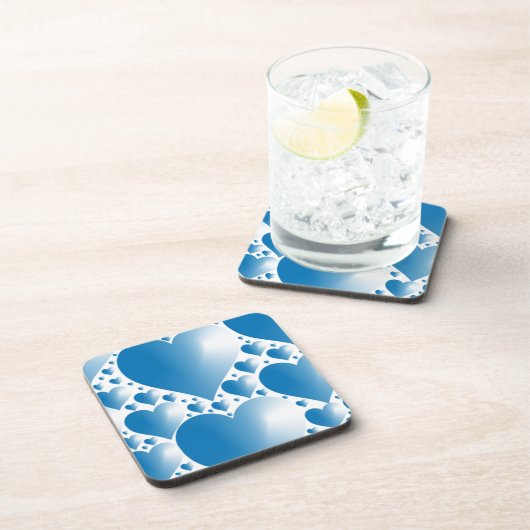 DESSOUS-DE-VERRE COEUR BLEUE (Côté Droit)