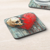 Dessous-de-verre Coeur crâne (Côté gauche)