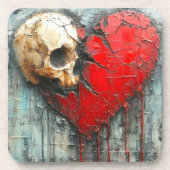 Dessous-de-verre Coeur crâne (Devant)
