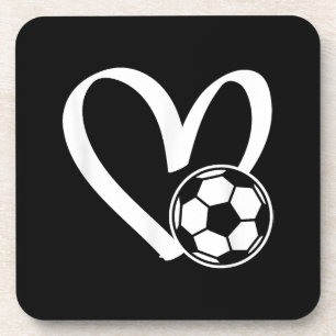 Dessous-de-verre Coeur de balle de football