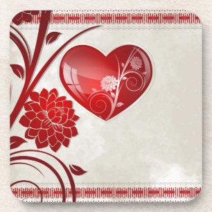 Dessous-de-verre Coeur de fleur