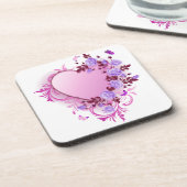 Dessous-de-verre Coeur de lavande Rose en cascade (Côté gauche)