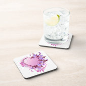 Dessous-de-verre Coeur de lavande Rose en cascade (Côté Droit)