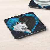 Dessous de verre - Coeur de loup (Côté gauche)