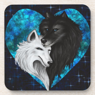 Dessous de verre - Coeur de loup