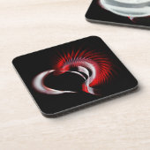 Dessous-de-verre Coeur métallique (Côté gauche)